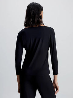 L/S Curve Neck - Black