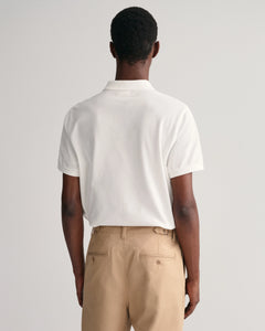 Regular Fit Shield Piqué Polo Shirt - White