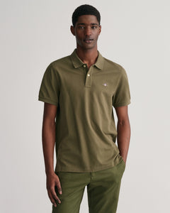Regular Fit Shield Piqué Polo Shirt - Juniper Green