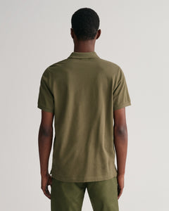 Regular Fit Shield Piqué Polo Shirt - Juniper Green