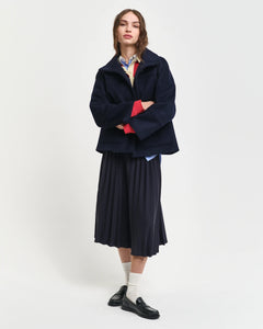 Cropped Wool Jacket - Evening Blue