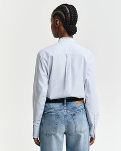 Reg Striped Frill Detail Shirt - Clear Sky
