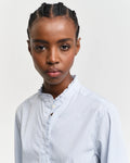Reg Striped Frill Detail Shirt - Clear Sky