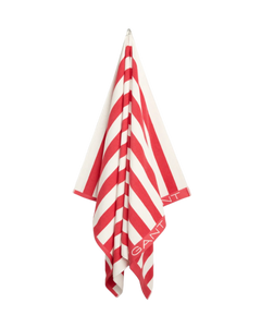 Block Stripe Beach Towel - Watermelon Red