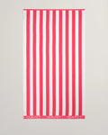 Block Stripe Beach Towel - Watermelon Red