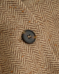 Slim Wool Blend Herringbone Blazer - Roasted Walnut