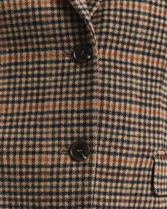 Reg Wool Houndstooth Blazer - Roasted Walnut
