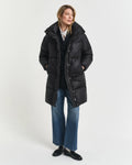 Relaxed Down Coat - Black
