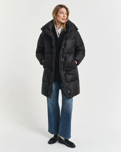 Relaxed Down Coat - Black