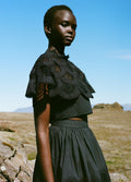 Drea Embroidery Top - Black