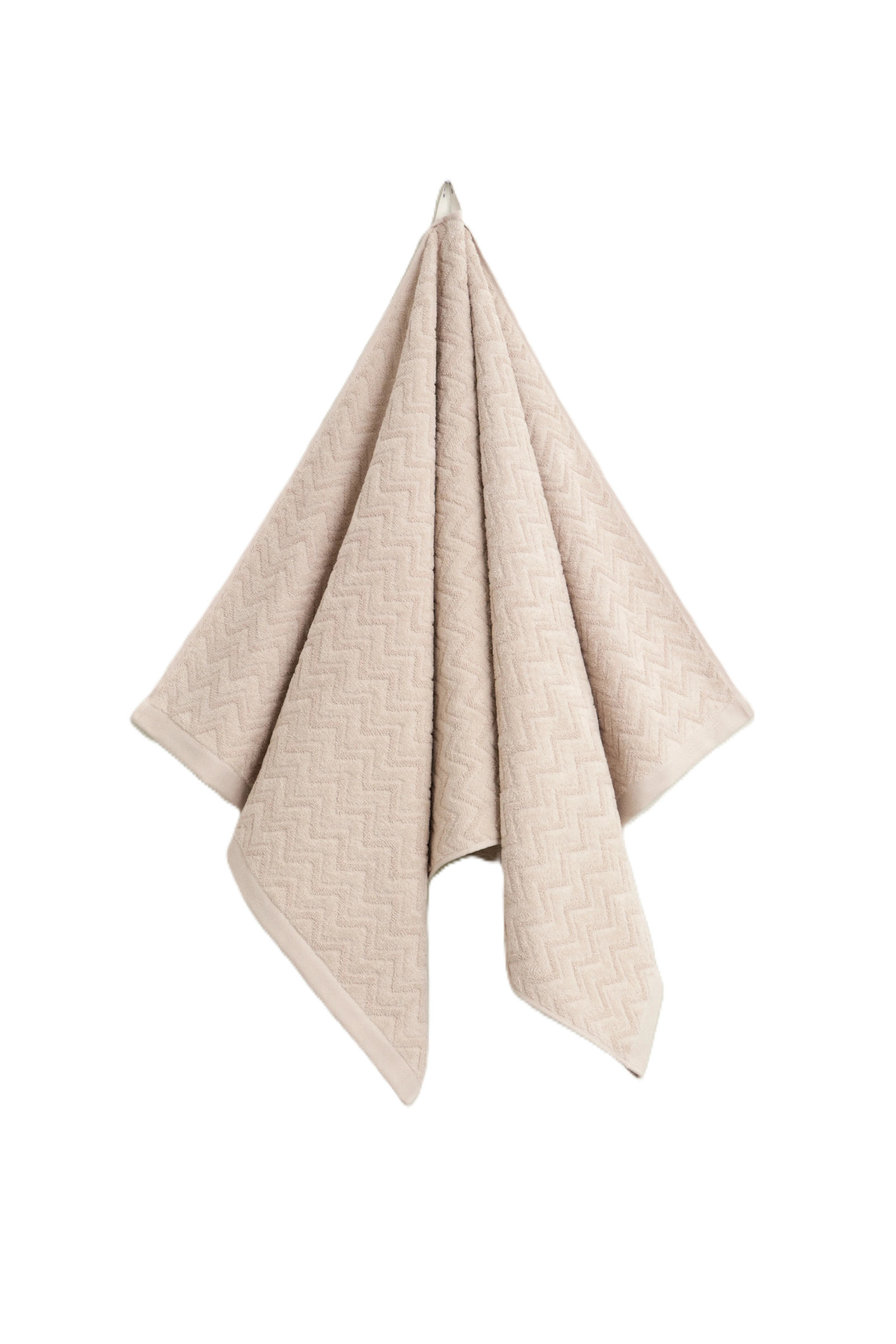 Jacquard Herringbone Towel 70X140 - Faded Beige