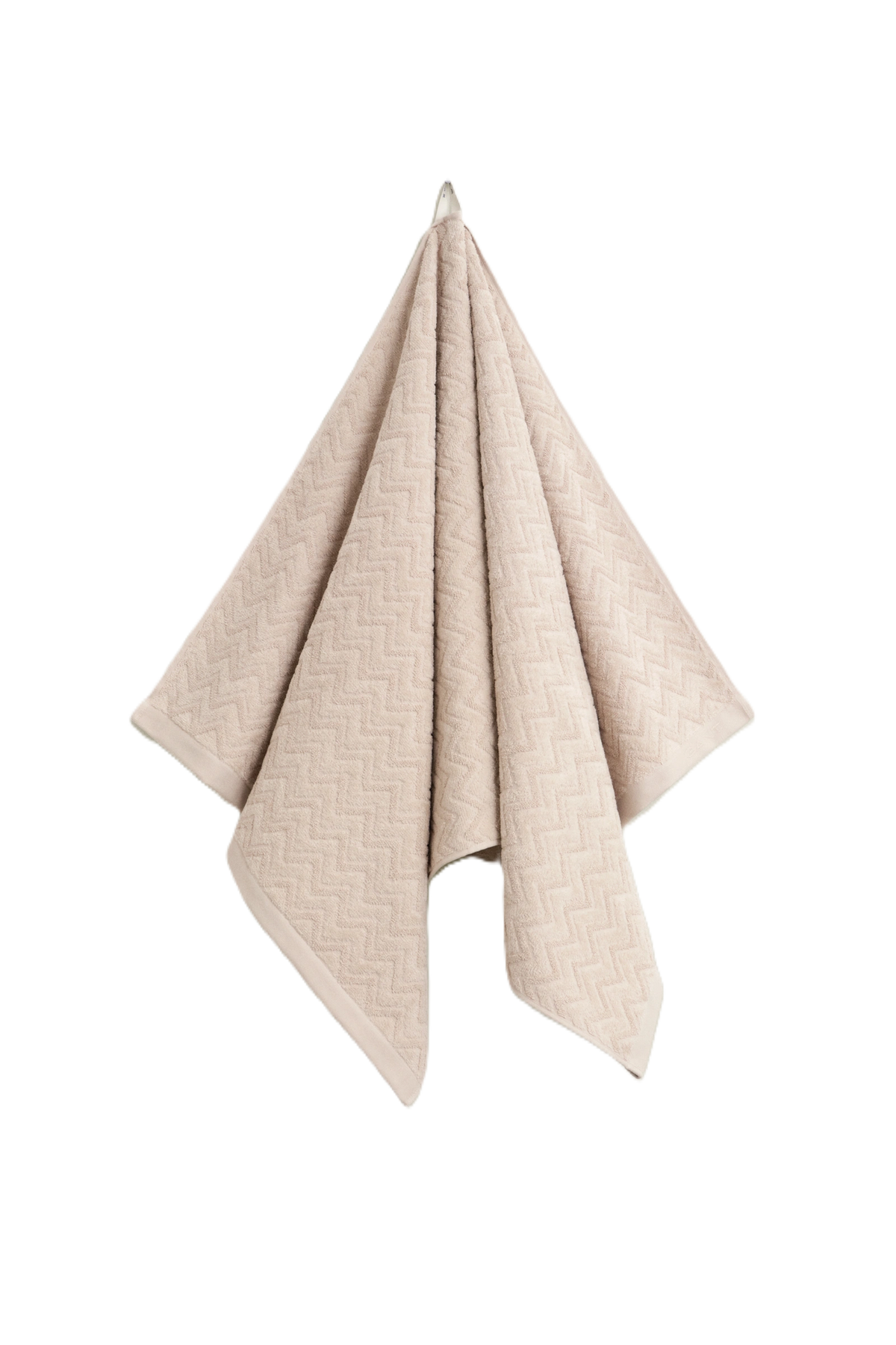 Jacquard Herringbone Towel 70X140 - Faded Beige