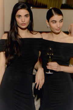 Off-Shoulder Dress - Black