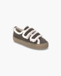 Shearling Low Velcro - Dark Brown