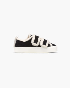 Shearling Low Velcro - Black