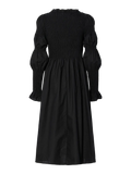 Yaschemma Ls Smock Midi Dress - Black