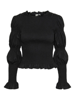 Yaschemma Ls Smock Top - Black