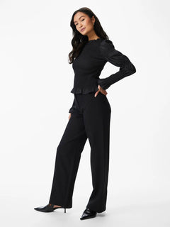 Yaschemma Ls Smock Top - Black