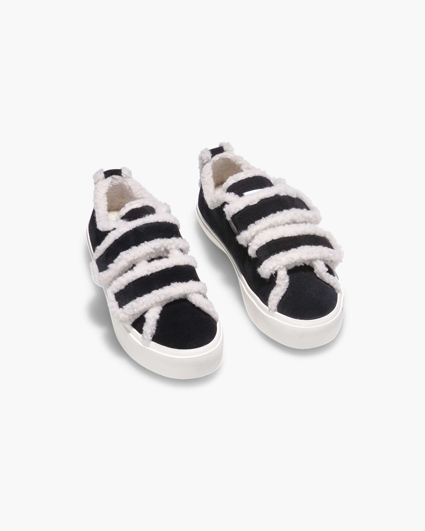 Shearling Low Velcro - Black