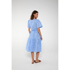 Caisa Dress - Blue Printet