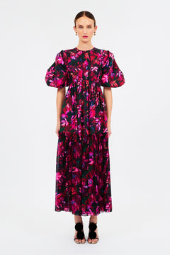 Collage Dress - Hibiscus
