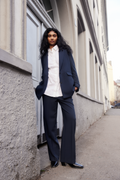 Rita Mw Wide Pant Pin Stripe Noos - Dark Sapphire Pin Stripe