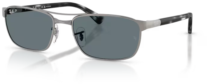 Ray-Ban RB3778 Solglasögon - Gunmetal / Mörkblå Polar