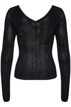 MonaGZ V-Neck Blouse - Black
