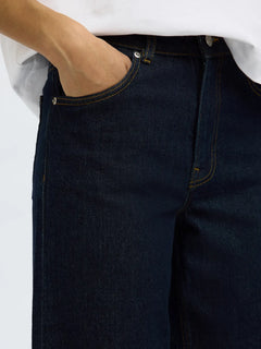 Wide Bea-Kori Hw Jeans - Dark Blue Denim