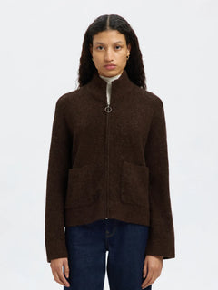Sia Ras Ls Knit Zipper Cardigan Noos - Delicioso