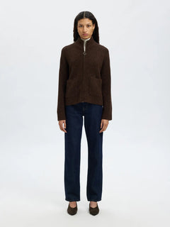 Sia Ras Ls Knit Zipper Cardigan Noos - Delicioso