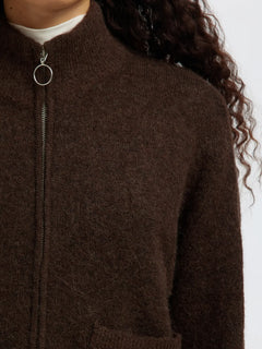 Sia Ras Ls Knit Zipper Cardigan Noos - Delicioso