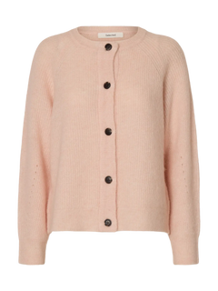 Lulu Ls Knit Short Cardigan - Pale Dogwood Melange