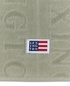 Velour Jacquard Logo Towel 30X50 - Vintage Green