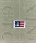 Velour Jacquard Logo Towel 50X70 - Vintage Green