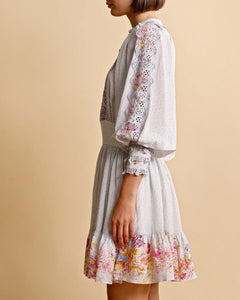 Cotton Slub Mini Dress - Flower Market