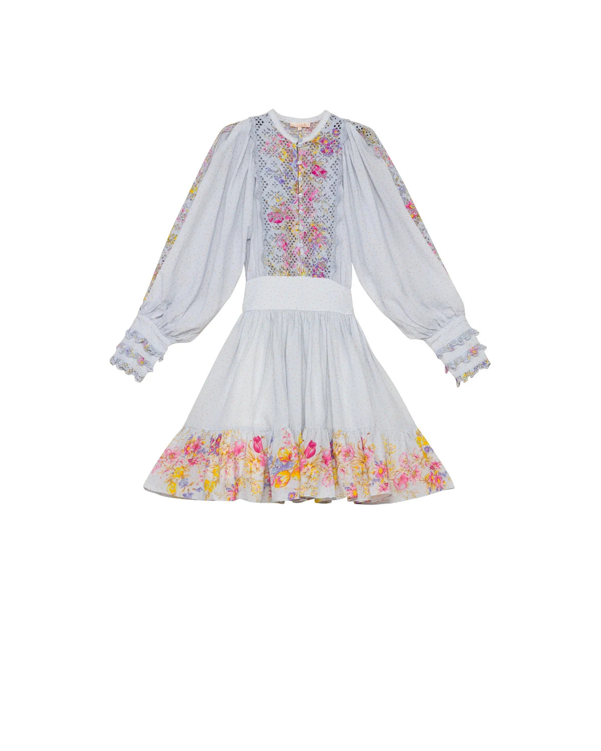 Cotton Slub Mini Dress - Flower Market