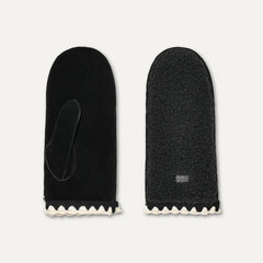 W Uggfluff Scalloped Mitten - Black