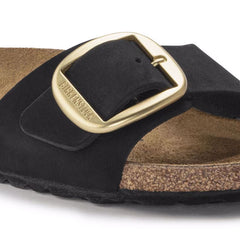 Madrid Big Buckle Nubuk Leather Narrow - Black