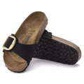 Madrid Big Buckle Nubuk Leather Narrow - Black