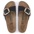 Madrid Big Buckle Nubuk Leather Narrow - Black