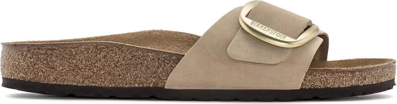 Madrid Big Buckle Natural Leather Nubuck Narrow - Sandcastle