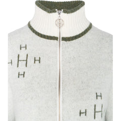 Iben Zip Jacket - White Alyssum/Green