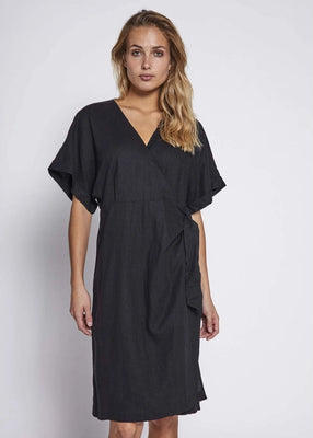 Esi Wrap Dress - Black