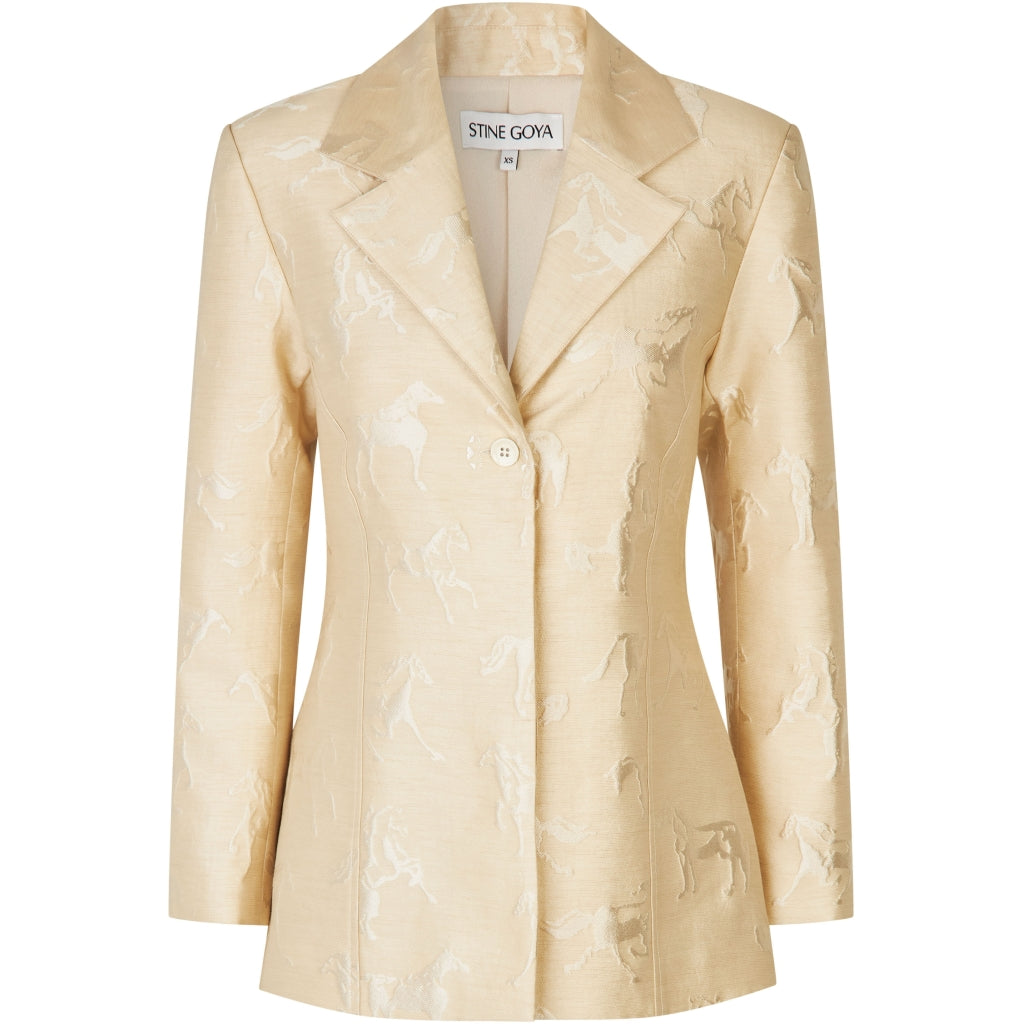 Structured Single-Breasted Jacket - Porcelain Cream