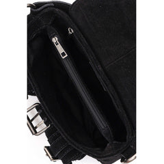 Honey Buckle Suede - Black