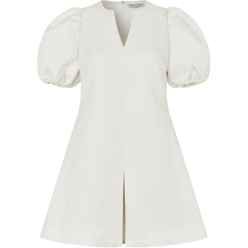 Angled Pleat Mini Dress - Artist Flower Relief