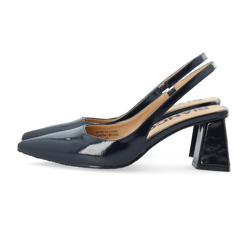 Biamaralyn Slingback Patent - Navy