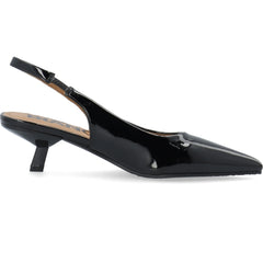 Biakristin Kitten Heel Slingback Patent - Black