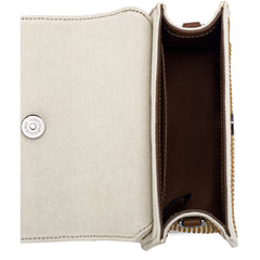 Crane Embellished Denim - Pale Flax